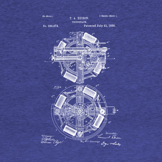 EDISON PATENT / Edison Patent 386974 Blueprint by Daniel Coulmann